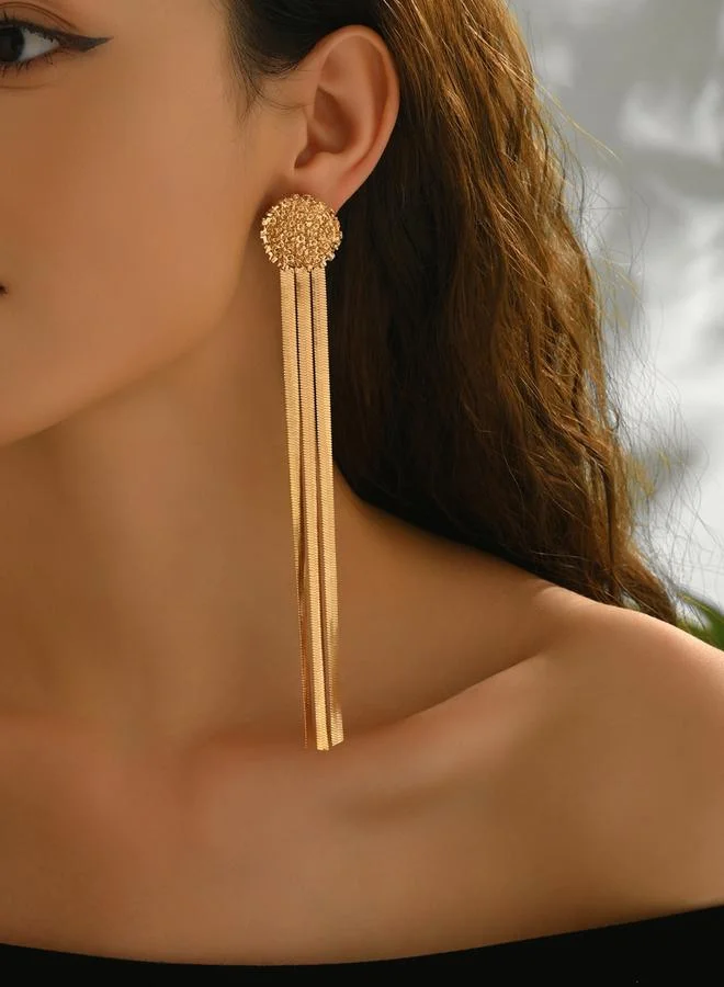 تايك تو أقراطة بسلسلة شراشيب طويلة